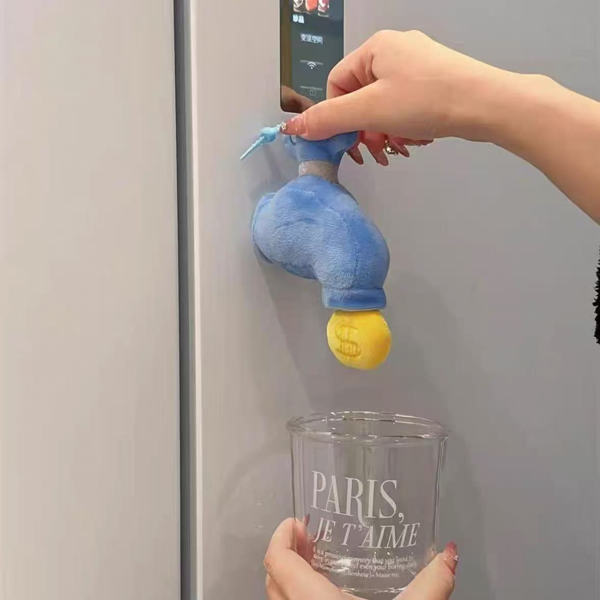 So rich that oil flows!2025New Year's New Faucet Magnetic Refrigerator Magnet Decoration Funny Creative Wall Magnetic Ornament