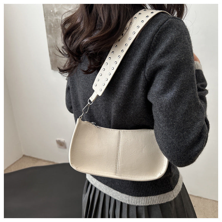 Crossbody Pouch2025Spring New Underarm Bag Niche Handbag Versatile Commuter Single Shoulder Underarm Rivet Women's Bag