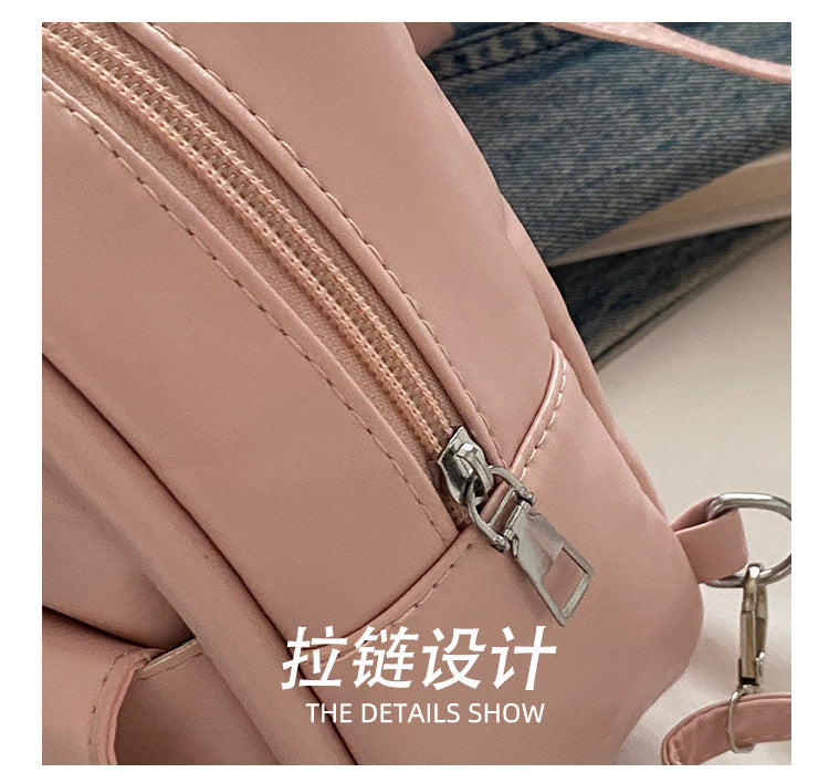 Simple Double Shoulder Small Bag for Women Spring Summer2025New Single Shoulder Crossbody Bag Korean Style Women's Fashion Handheld Small Square Bag