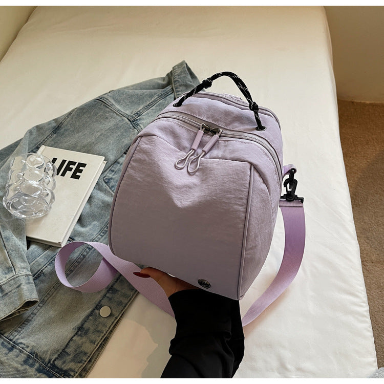 Cross-Border New Japanese Style Shell Small Backpack for Women, Commuting Versatile Crossbody Shoulder Bag, Fashionable Casual Mini Backpack