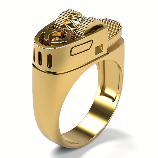 Cross-border Amazon new AliExpress hot-selling jewelry WISH European and American Style Lighter-Shaped Ring Creative Finger Ring