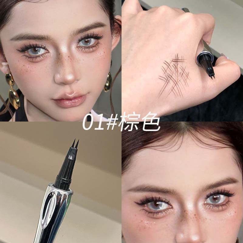 kakashow Two-Pronged Eyebrow Pencil with Fluorescent Hair, Distinct Wild Eyebrows, Waterproof and Sweatproof, Natural Look C479