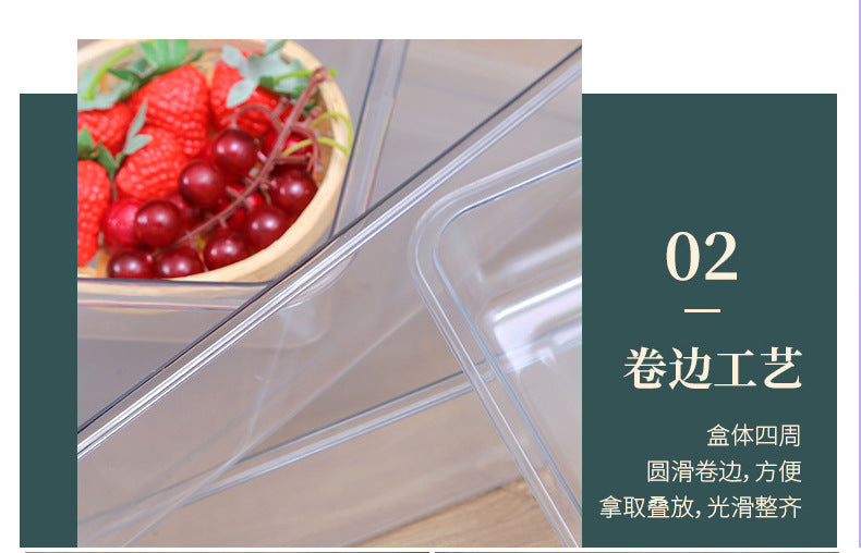Acrylic Transparent Square Plate Cold Dish Display Plate Commercial Deli Stall Tray Rectangular Food Plastic Square Plate