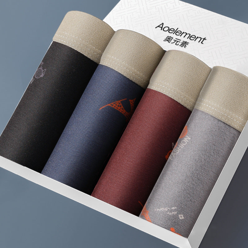 Four-Pack Gift Box Men's Wholesale Underwear Men's Boxer Briefs Breathable Youth Triangle Underwear Men's Underwear Wholesale http://detail.1688.com/offer/615341246204.html