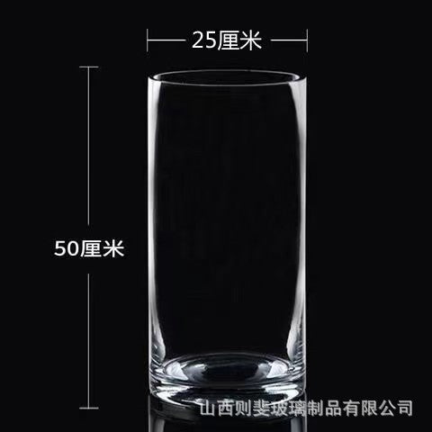 Zefei One-Piece Dropshipping Internet Celebrity Transparent Straight Glass Vase Bedroom Desktop Living Room Dining Table Fresh Flower Arrangement Ornament