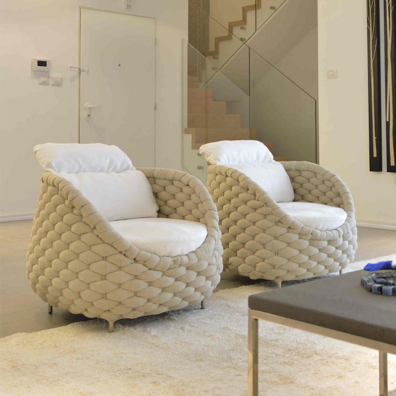 Nordic Courtyard Garden Rattan Sofa Designer Outdoor Open Balcony Leisure Furniture Sales Office Outdoor Rattan Chair