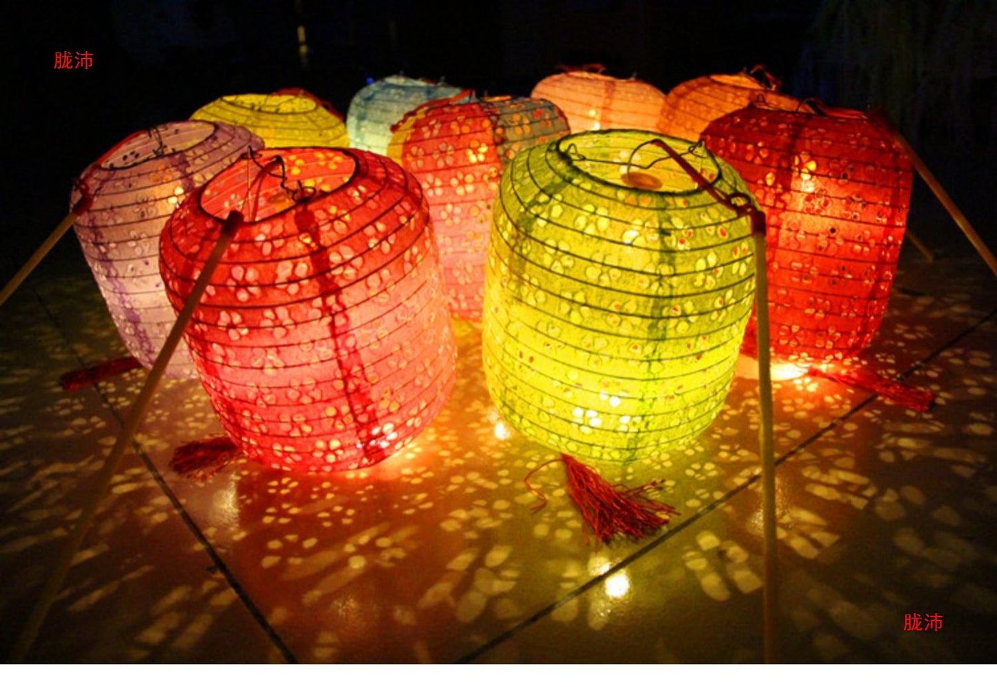 Children's Dance Lantern Festival Stall Handheld Glowing Winter Melon Hollow Paper Lantern Hanfu Photography Prop Ancient Style Lantern