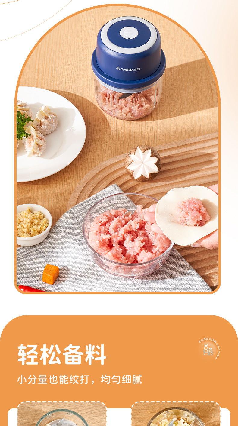 Wireless Charging Garlic Mincer Mini Electric Meat Grinder Kitchen Food Processor Garlic Crusher Garlic Paste Baby Food Maker