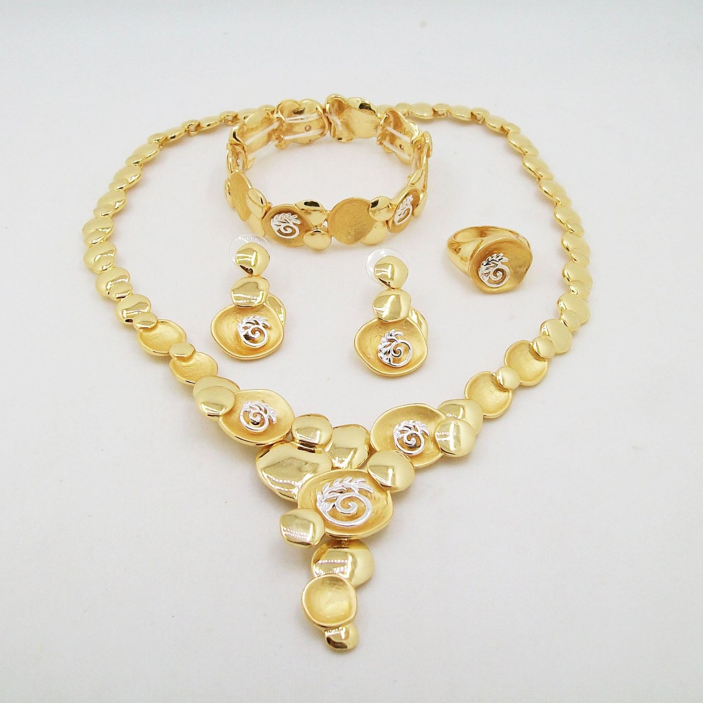 Wholesale production of jewelry sets Jewelry Set Decoration Four-Piece Set Real Gold Gold K Gold In Stock jewelry Jewelry