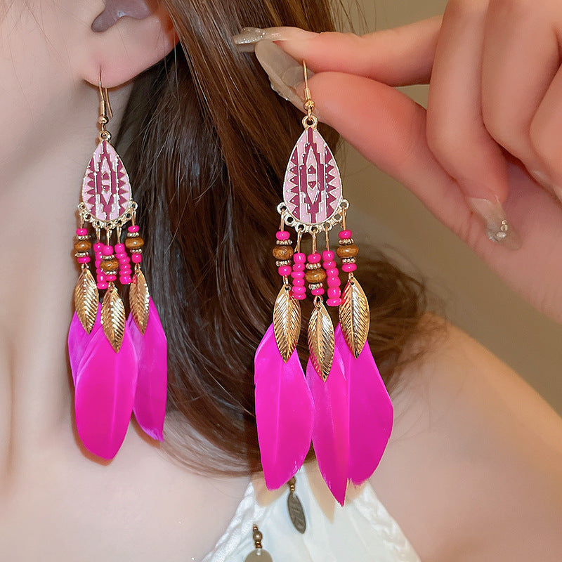 Bohemian Style Earrings for Women2025New Hot-Selling High-End Ethnic Style Unique Exaggerated Earrings Elegant Ear Jewelry