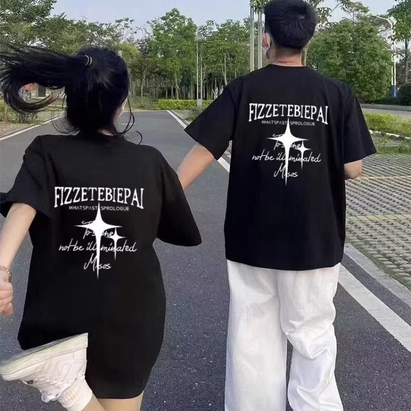 Cross-border pure cotton men's T Wholesale high-quality summer new printed casual short-sleeve shirts t Trendy Brand Five-Sleeve Shirt