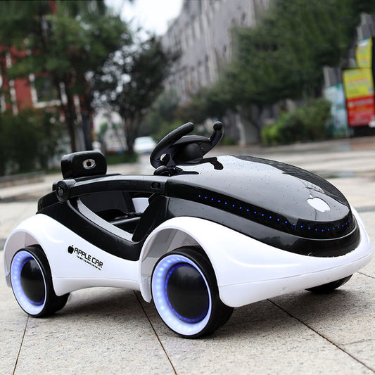 Sci-fi Children's Electric Car Four-Wheel Flashing with Remote Control, Ride-On for Boys and Girls, Baby Rocking Rechargeable Toy Car