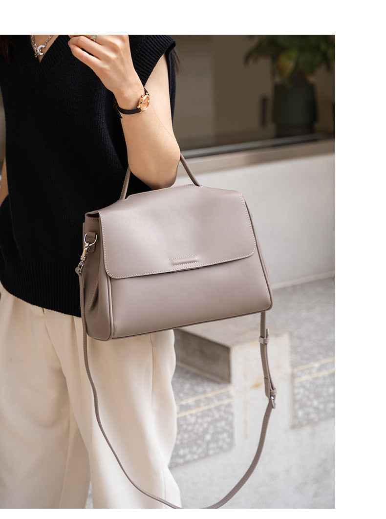 Cross-border Tote Bag for Women2024Summer new soft leather large capacity niche high-end genuine leather single shoulder crossbody bag