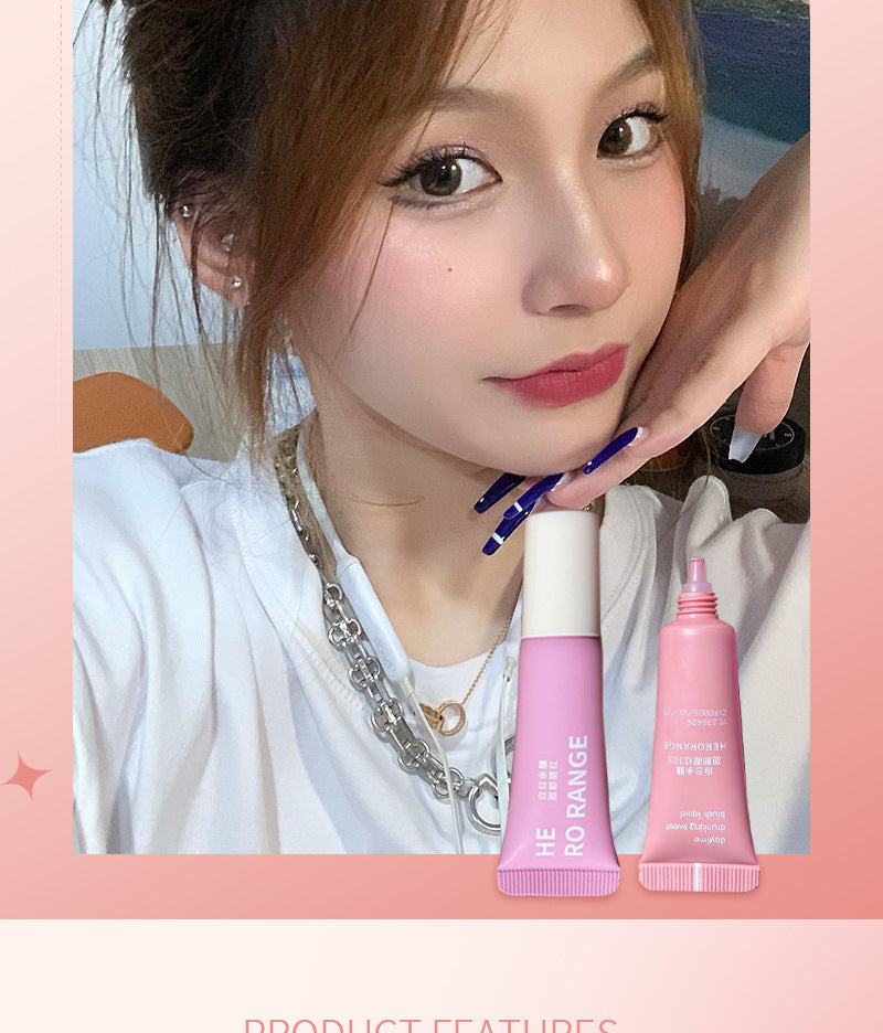 HERORANGE Single Color Liquid Blush Airy Lightweight Transparent Long-lasting Low Saturation High Brightness HR559