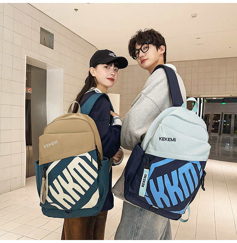 Cross-border Trade Casual Backpack Trendy Letter Waterproof Backpack Large-capacity outdoor travel high-value backpack http://detail.1688.com/offer/972131324440.html