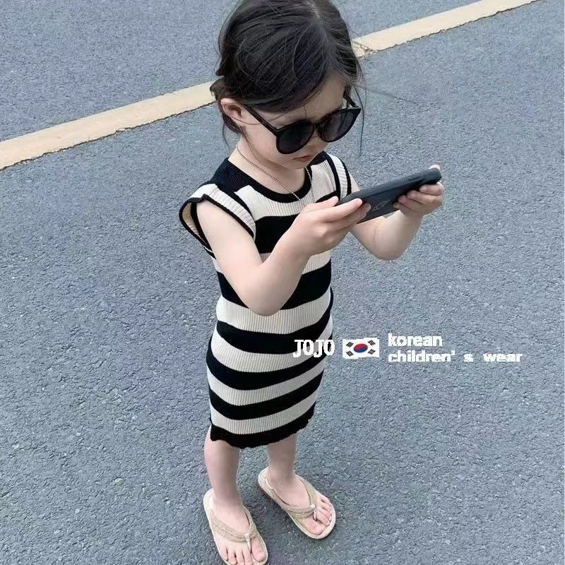Slim Striped Sleeveless Dress