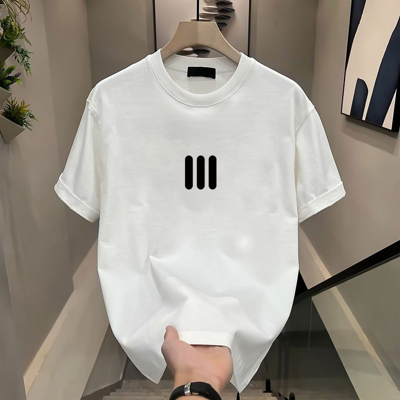 Cotton Short Sleeve t Men's Summer Casual Trendy Base Shirt Round Neck Loose Half Sleeve Cotton T-Shirt5New