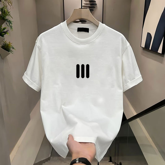 Cotton Short Sleeve t Men's Summer Casual Trendy Base Shirt Round Neck Loose Half Sleeve Cotton T-Shirt5New