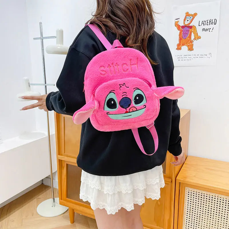 New Stitch Plush Toy Double-Back Cute Children's Large Capacity Backpack for Outings http://detail.1688.com/offer/957031023505.html