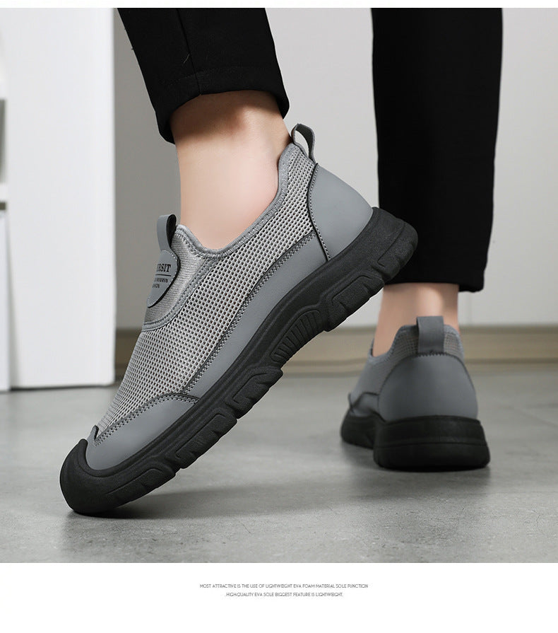 Men's Breathable Casual Shoes Summer New Fashion Sports Shoes Dropshipping Versatile Single Shoes Soft Sole Comfortable Dad Shoes
