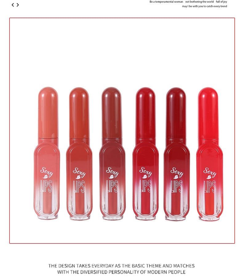 New Lip Gloss Six-color Lip Gloss Multi-color Optional Create Sexy Lip Makeup Color Rendering Long-lasting Waterproof Color Lifting