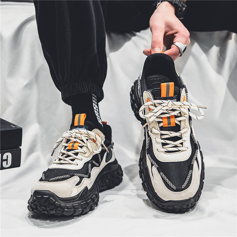 Hot-Selling Men's Shoes Spring Summer Breathable Mesh Shoes Versatile Men's Sports Sneakers Casual Running Thick-Soled Tire Dad Shoes