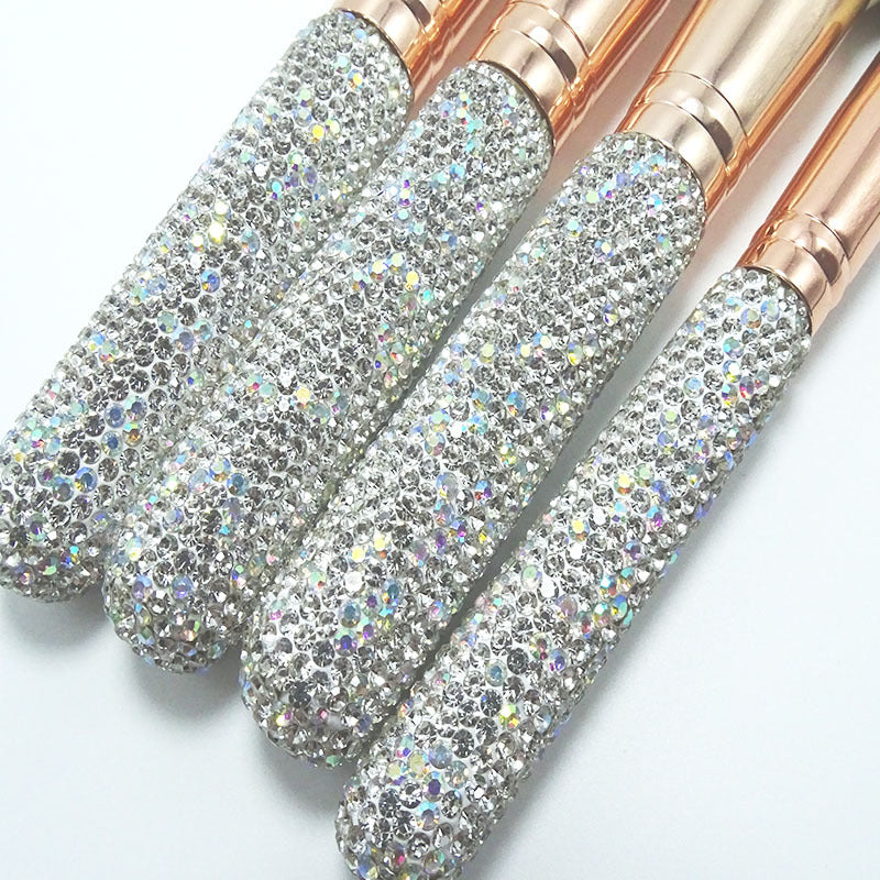 Foreign Trade New22Makeup Brush Set18Makeup Brush with Rhinestones Beauty Tool Contour Brush with Rhinestones