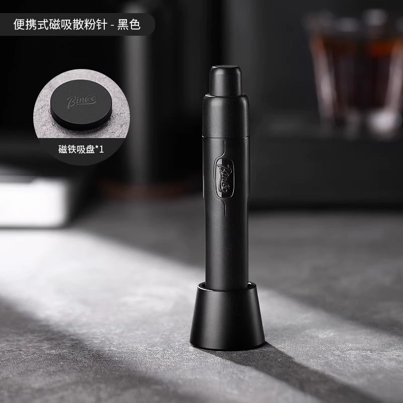 Bincoo Telescopic Magnetic Stainless Steel Powder Needle Coffee Powder Needle Evenly Stirring and Breaking Clumps Black
