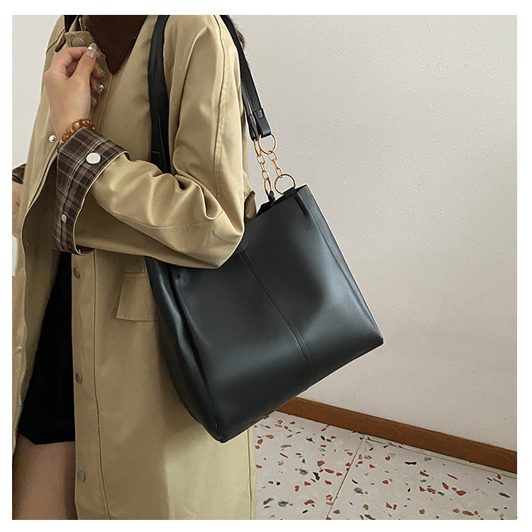 Women's two-piece large capacity bag set2024New Fashion Commuting Handbag Simple Casual Shoulder Tote Bag for Women