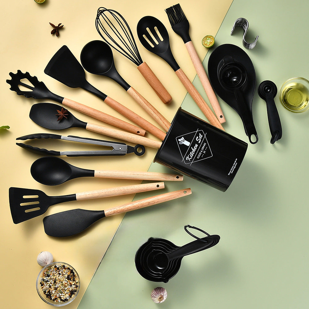Cross-border Hot-selling Silicone Kitchenware34Set of Non-Stick Spatula, Measuring Cup, and Measuring Spoon kitchen utensil