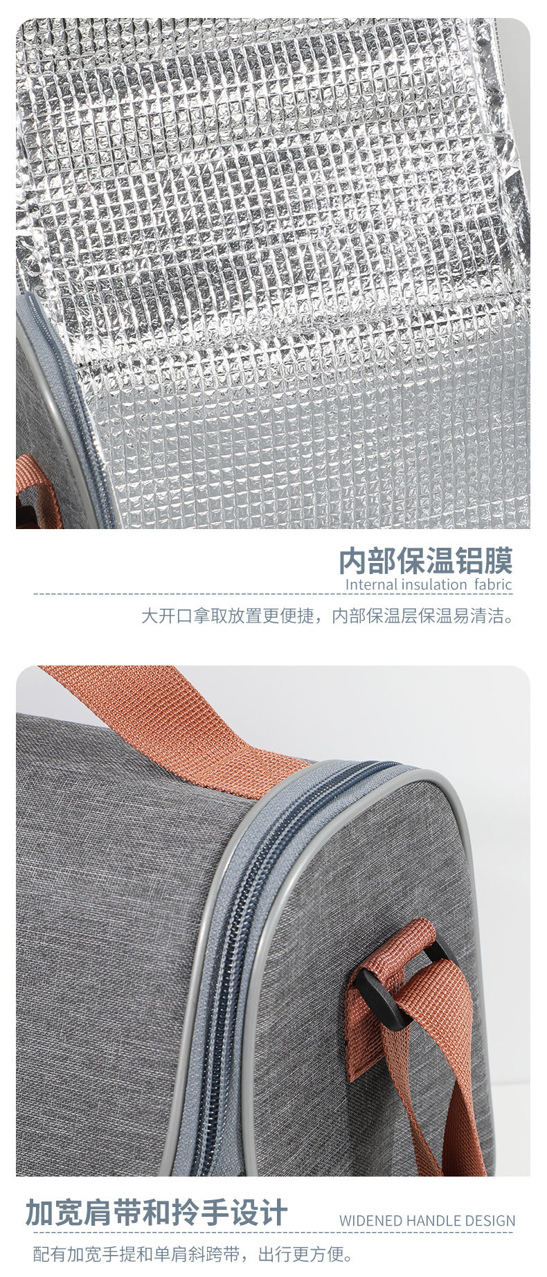 Simple Outdoor Large Capacity Lunch Box Storage Bag, Crossbody Multifunctional Lunch Bag, Portable Handheld Insulated Bento Bag