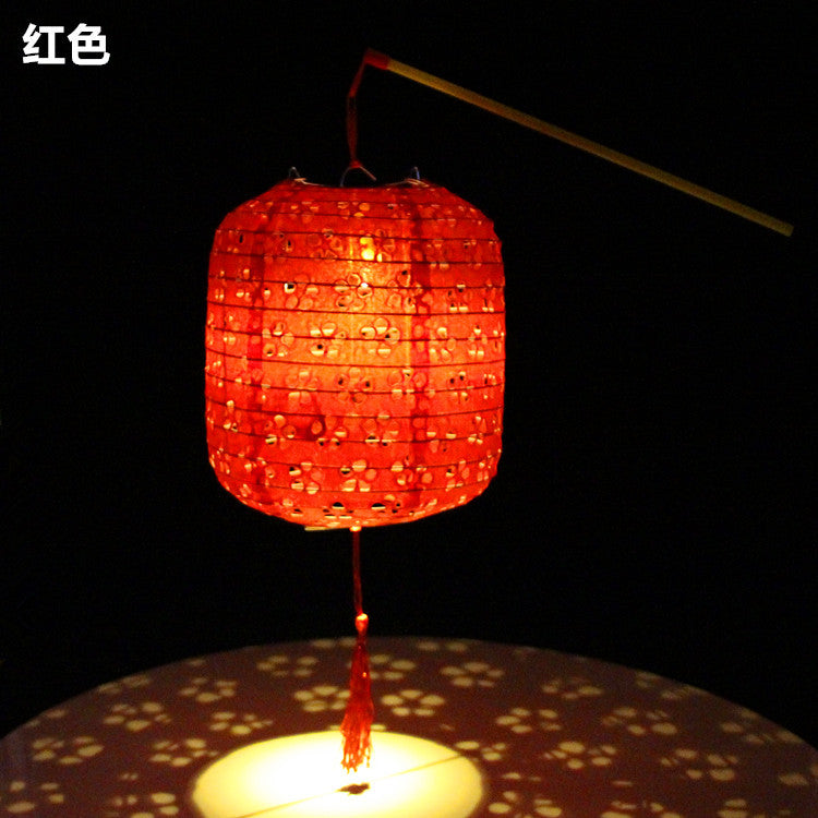 Children's Dance Lantern Festival Stall Handheld Glowing Winter Melon Hollow Paper Lantern Hanfu Photography Prop Ancient Style Lantern