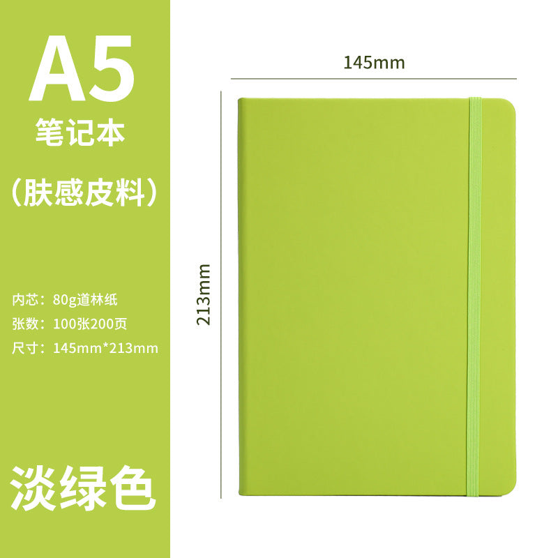 Cross-Border A5Custom Strap Notebook Simple Thickened Hardcover Business Office Journal Wholesale Printable LOGO