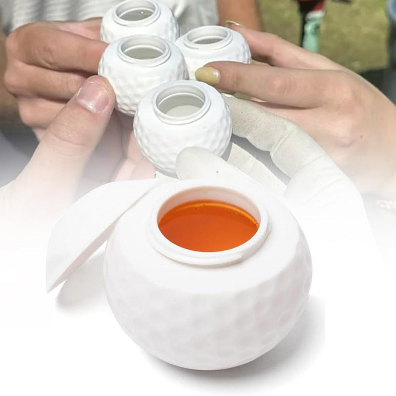 In Stock Amazon New Arrivals Golf Ball Shaped Shot Glass Outdoor golf ball-shaped cup