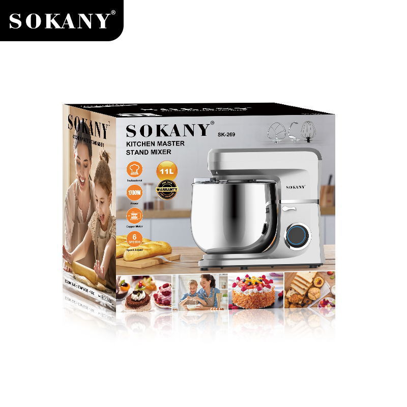 Export Stainless Steel11L Dough Mixer Household Dough Kneading Machine Chef Machine Egg Beater Stand Mixer 269