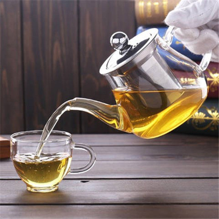 Manufacturer Wholesale Glass Teapot Stainless Steel Filter Inner Liner Flower Tea Brewing Teapot Electric Ceramic Stove Heating Tea Kettle