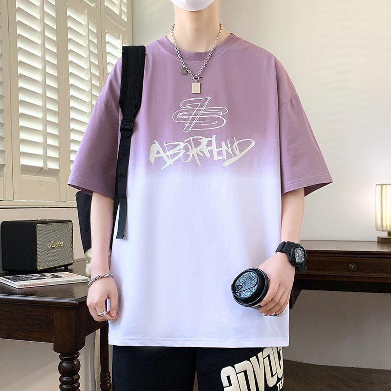 Youth Summer Ice Silk Short Sleeve t T-shirt for boys in summer2025New style junior high and high school student short-sleeve tops