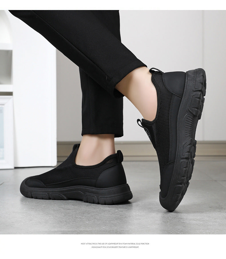 Men's Breathable Casual Shoes Summer New Fashion Sports Shoes Dropshipping Versatile Single Shoes Soft Sole Comfortable Dad Shoes