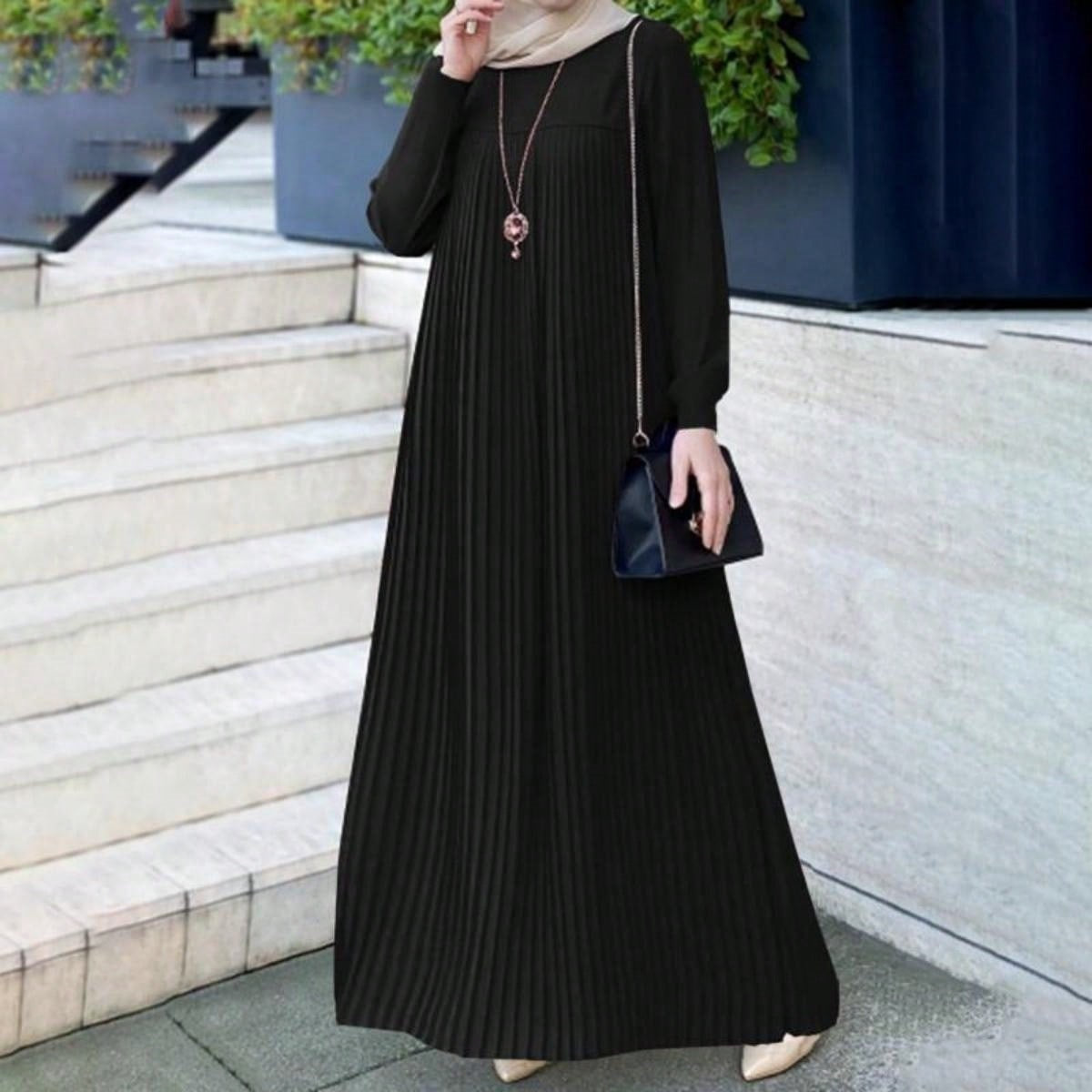 Muslim2025New Dress Women's Clothing Cross-Border Middle East Showstopper Long Dress Elegant and Fashionable