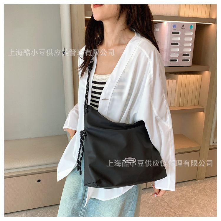 Fashion Simple Crossbody Bag for Women, Large Capacity Lazy Style Single Shoulder Tote Bag, Korean Version Versatile Commuting