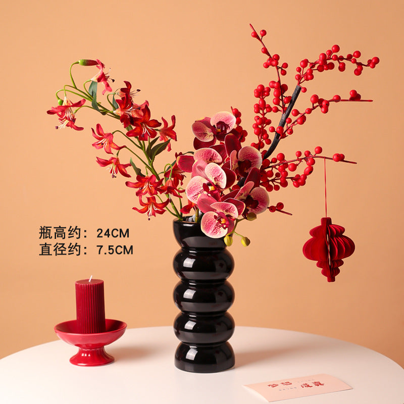 Wholesale Housewarming Gift Winter Green Red Fruit Artificial Flower Bouquet Decoration Ornament New Home Move-in Joy One Piece Dropshipping