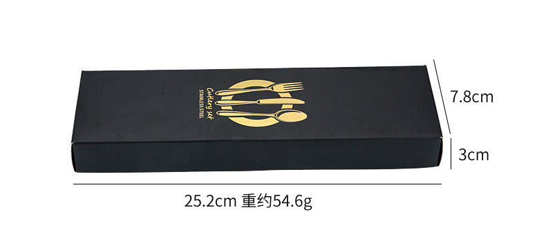 Portuguese Cutlery Stainless Steel Knife and Fork Two-Piece Set Western Steak Knife Fork Spoon Cutlery Gift Box Set Customizable LO