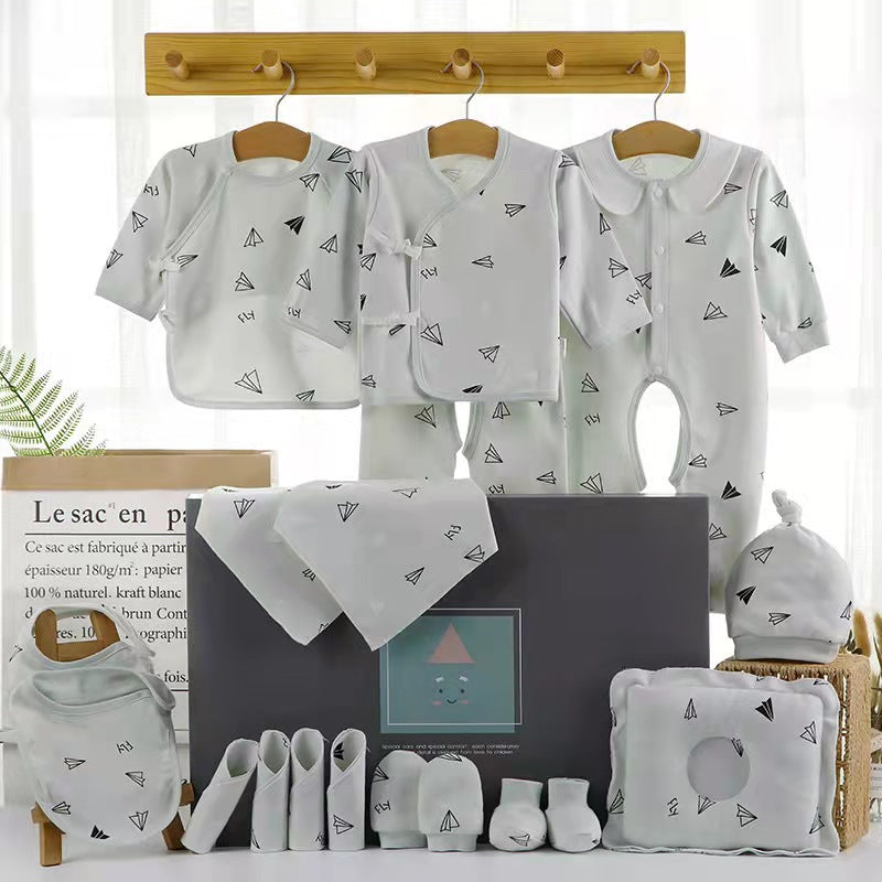 Newborn baby gift box pure cotton set03Newborn Baby Maternity Supplies Collection 100-Day Gift Set