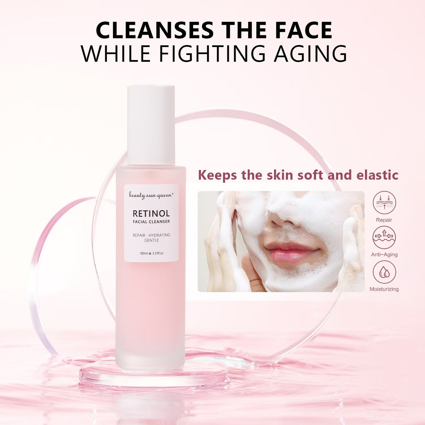 Retinol Facial Cleanser Export Facial cleanser Deep Cleansing Pore Foam Oil Control Facial Cleanser