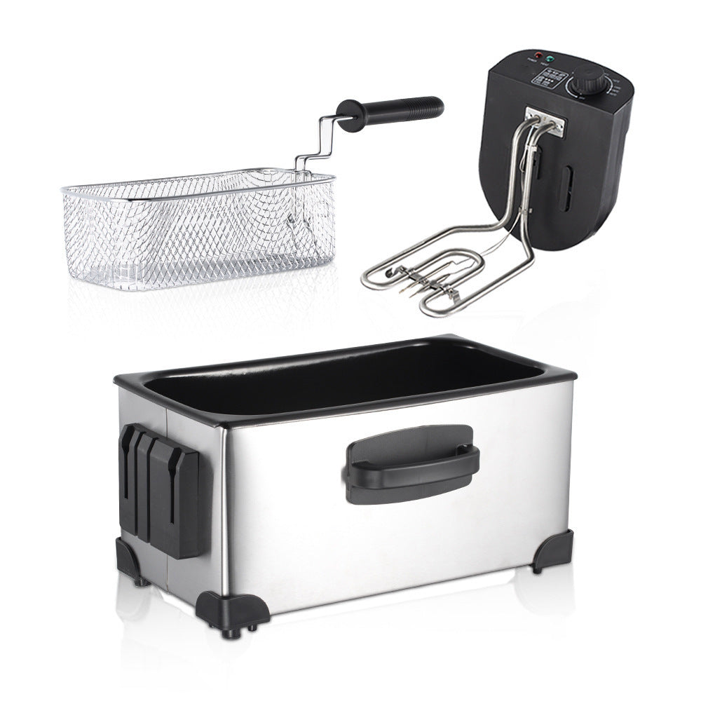 Beauty and Fashion110V Fryer for Home Use Small Electric Fryer Electric Fryer Commercial Use for Fried Dough Sticks and French Fries Machine for Street Vending Fried Skewers Pot Constant Temperature