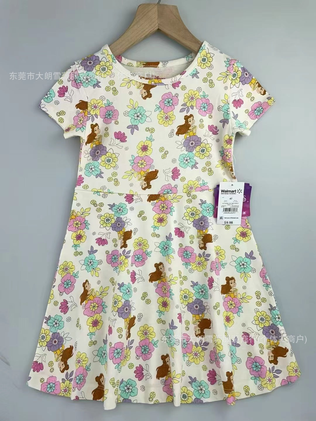 New Printed Turn-Down Collar Children's Dress