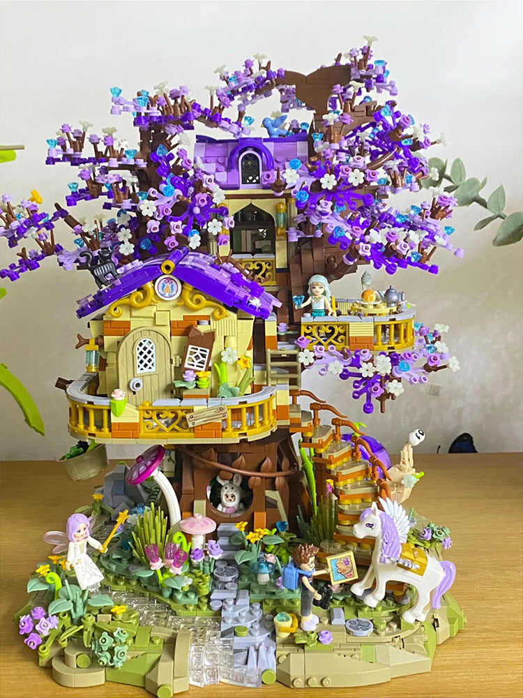 Sakura Treehouse Building Blocks2025New Toy Girl Gift Puzzle Assembly Building Street View Villa House Puzzle