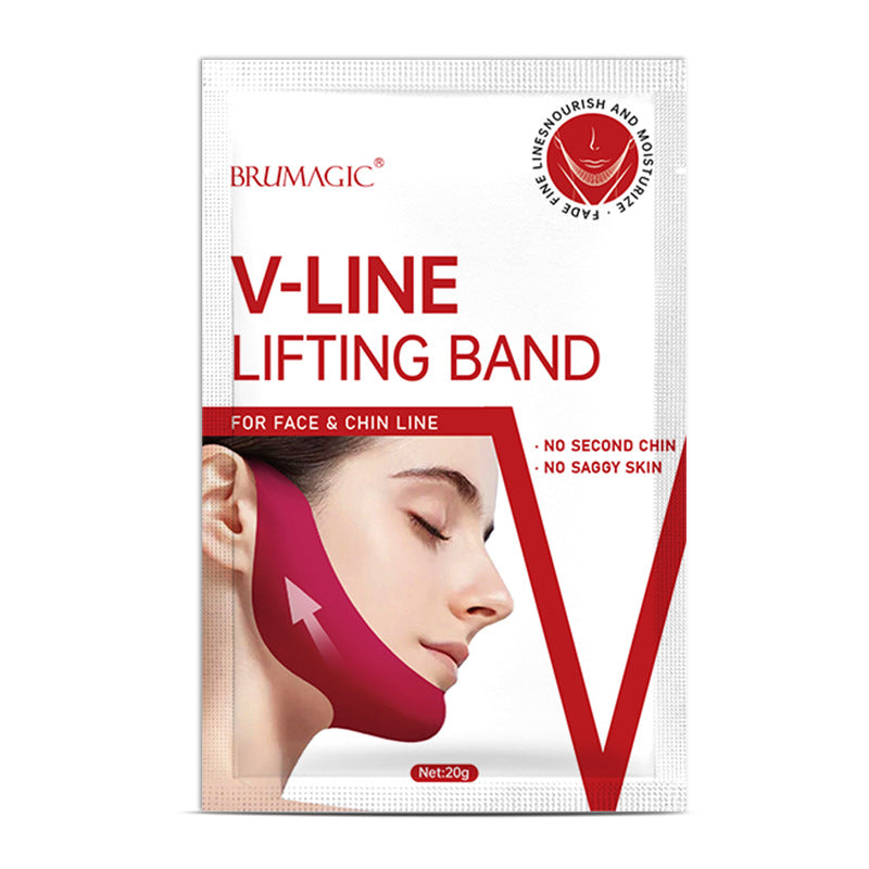 Cross-Border V Face Mask English red V Type Lifting Chin Patch Hydrogel Ear Hanging Mask Lifting Bandage In Stock
