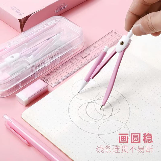 Little Frog Compass Set Student Exam Ruler and Compass Set Standard Drawing Tools Learning Ruler Supplies Stationery