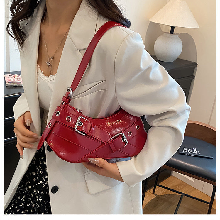 Women's Bag2025New Bag Niche Texture Baguette Bag Retro Underarm Bag Versatile ins Trendy Single Shoulder Crossbody Bag